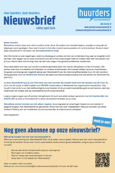 Nieuwsbrief HVW Editie 1